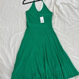 Green Ribbed Knit Skirt